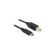 USB-B Stecker(schwarz, 1 Meter)