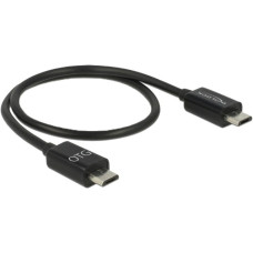 Micro-USB Stecker(schwarz, 30cm, OTG Funktion (On-The-Go))