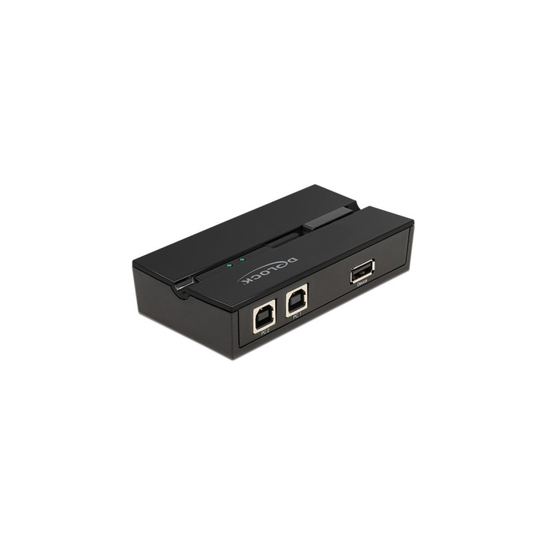 DeLOCK USB 2.0 Switch für 2 PC an 1 Gerät, USB-Umschalter(schwarz)