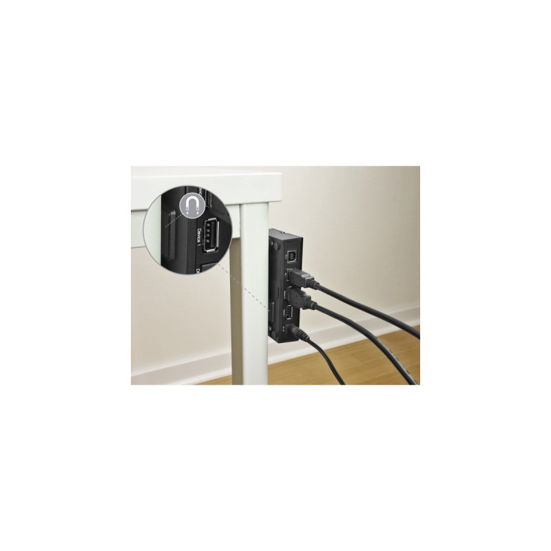 DeLOCK USB 2.0 Switch für 4 PC an 4 Geräte, USB-Umschalter