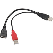 USB-A Buchse(schwarz/rot, 20cm)
