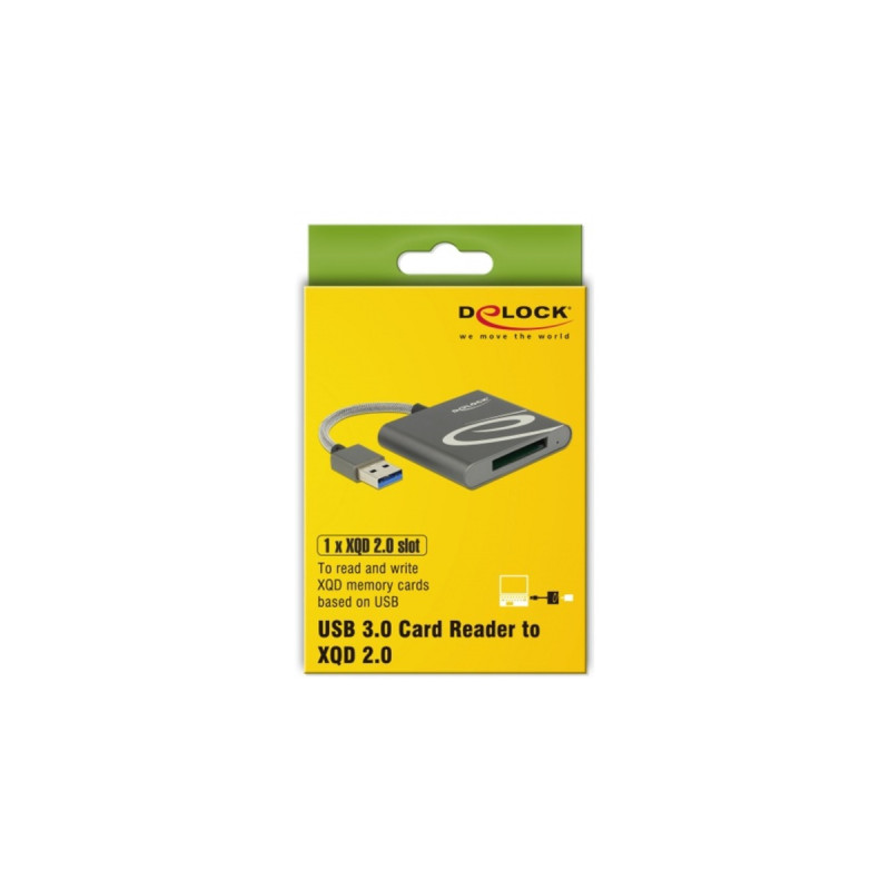 DeLOCK USB 3.0 Card Reader XQD 2.0, Kartenleser(anthrazit)