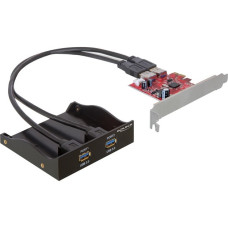 DeLOCK USB 3.0 Front Panel 2-Port inkl. PCI Express Card, Controller(schwarz, Retail)