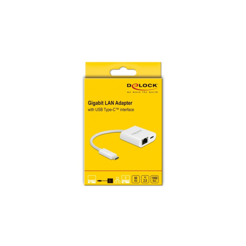 RJ-45 Buchse + USB-C Buchse(weiß, PD, Laden mit bis zu 60 Watt)