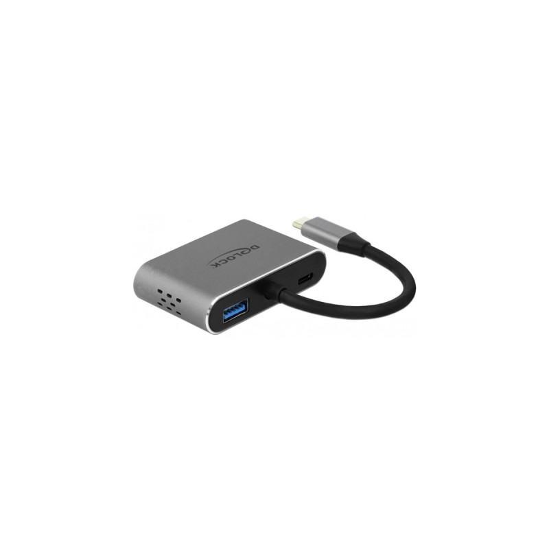 USB-A + USB-C + HDMI + VGA Buchse(grau, 12cm, PD, Laden mit bis zu 87 Watt)