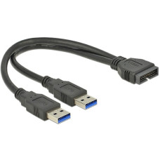 2x USB-A Stecker(schwarz)