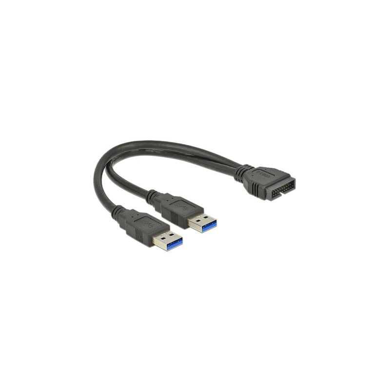 2x USB-A Stecker(schwarz)
