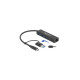 DeLOCK USB 3.2 Gen 1 Hub mit 3 Ports und Gigabit LAN und USB-C/A-Stecker, Dockingstation(schwarz)