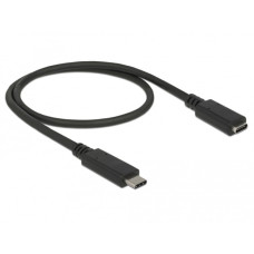 USB-C Buchse(schwarz, 0,5 Meter, SuperSpeed)