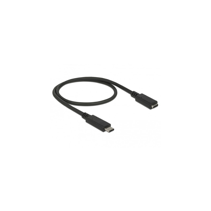 USB-C Buchse(schwarz, 0,5 Meter, SuperSpeed)