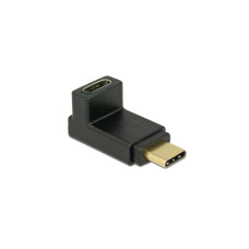 USB-C Buchse 90°(schwarz, SuperSpeed, abgewinkelt oben / unten)