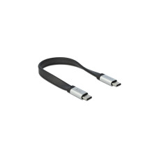 USB-C Stecker(schwarz/silber, 22cm, PD)