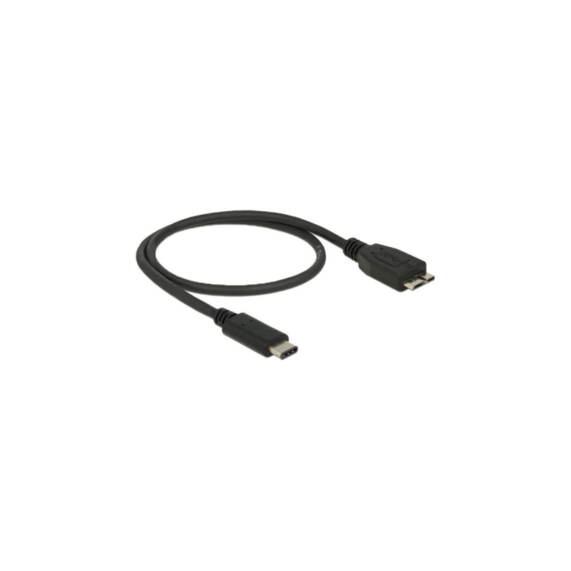 Micro-USB Stecker, Adapter(schwarz, 0,5 Meter)