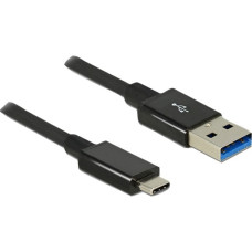 USB-A Stecker(schwarz, 1 Meter, SuperSpeed)