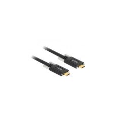 USB-C Stecker(schwarz, 1 Meter, Stecker mit Schrauben)