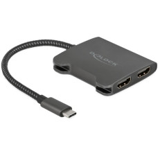 2x HDMI Buchse(schwarz, 15cm, Video Splitter, MST 4K 60Hz)