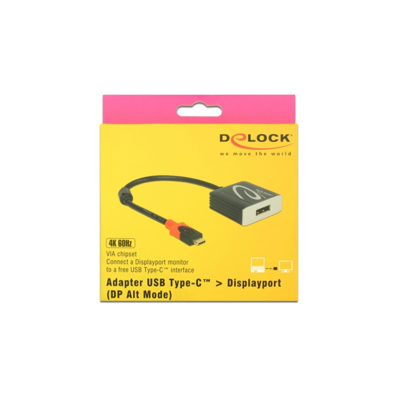 DisplayPort Buchse(schwarz, 20cm, DP Alt Mode)