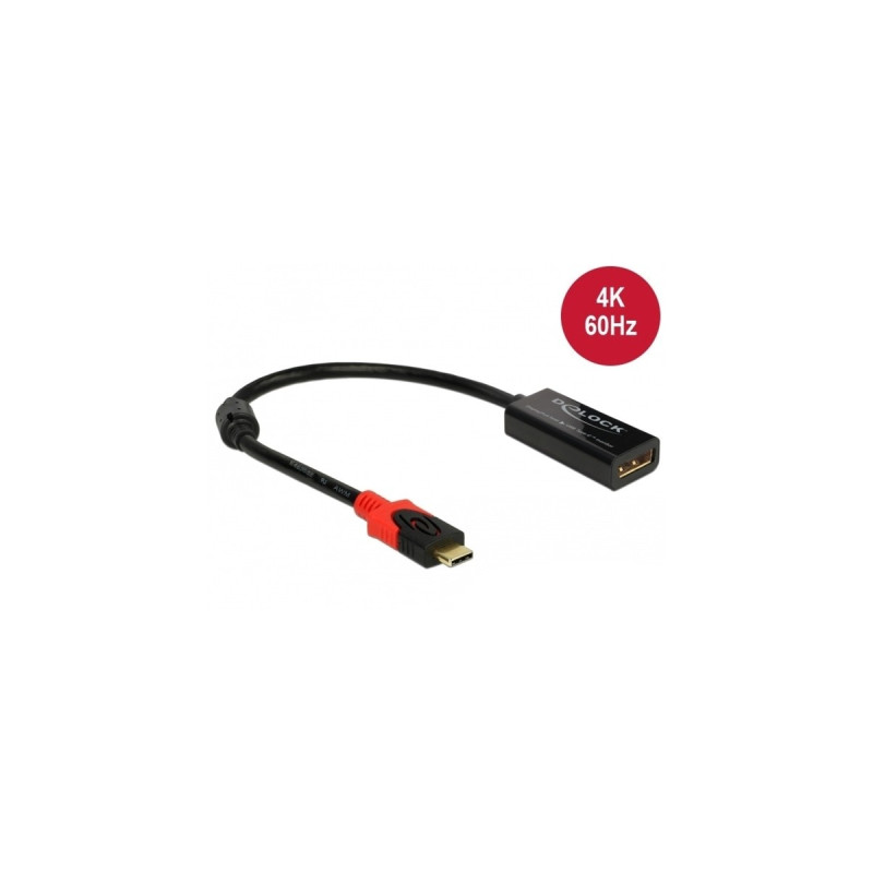 DisplayPort Buchse(schwarz, 20cm, 4K 60Hz)