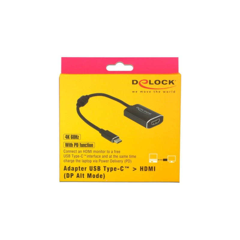 HDMI 4K Buchse(dunkelgrau, 20cm, PD, Laden mit bis zu 60 Watt)