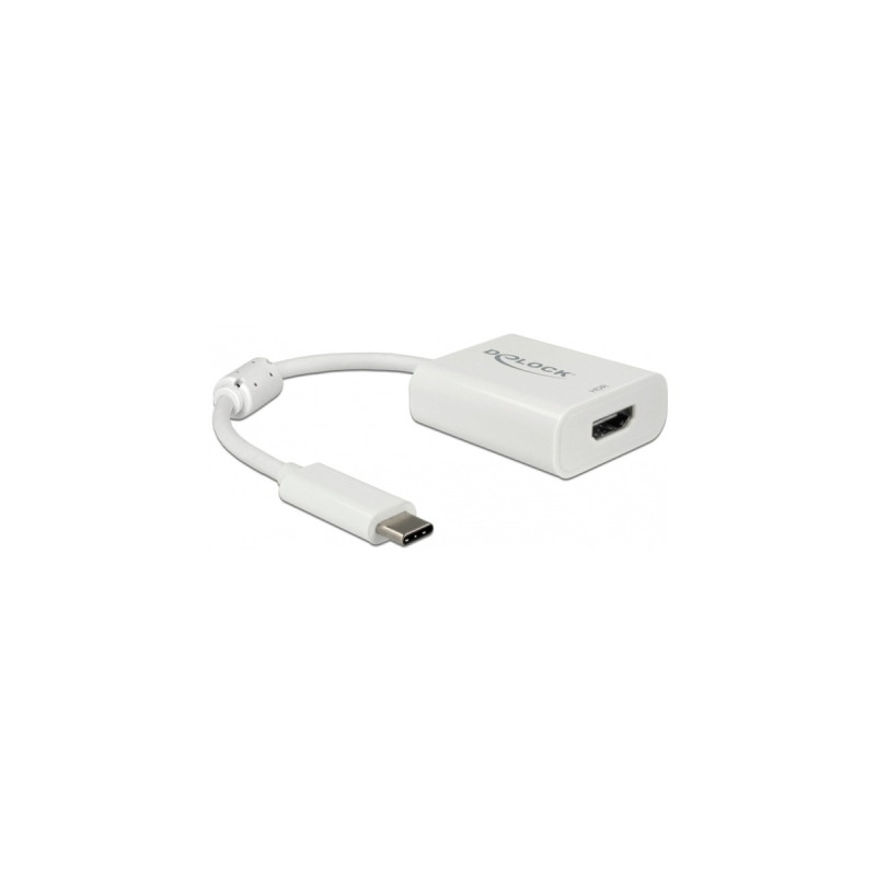HDMI Buchse(weiß, 10cm, 4K 60Hz, mit HDR Funktion)