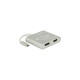 HDMI Buchse + DisplayPort Buchse(silber, 10cm, Video Splitter, 4K 30Hz)