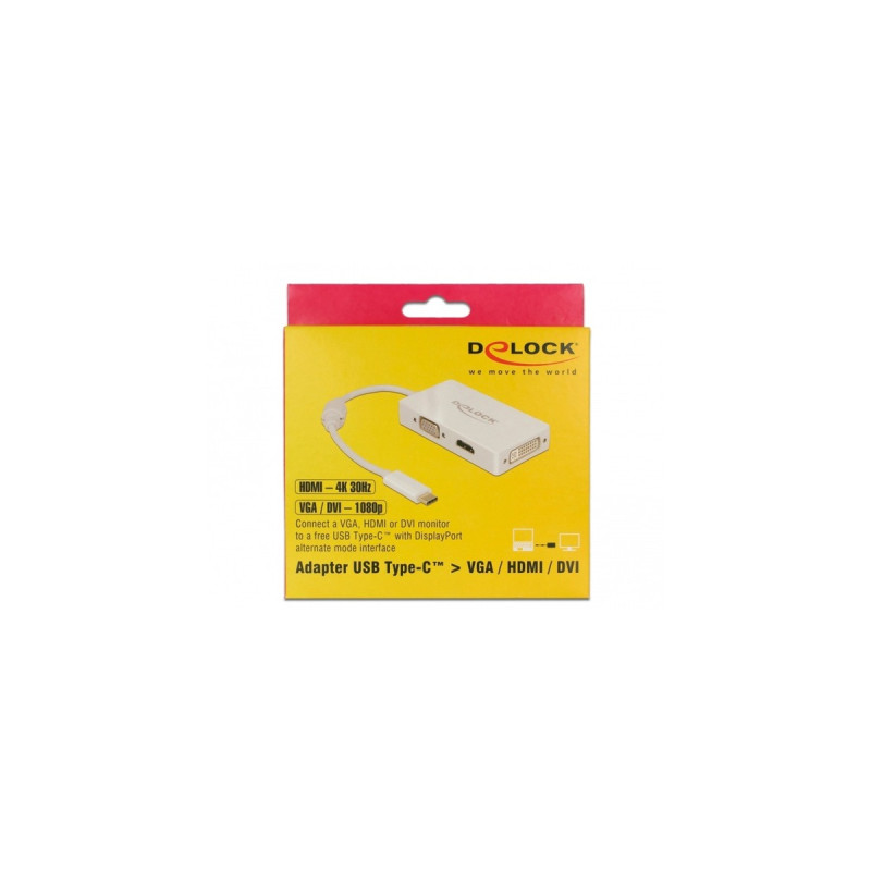 VGA + HDMI + DVI Buchse(weiß, 13cm)