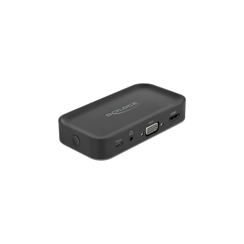 DeLOCK USB-C Docking Station FHD HDMI+VGA, Dockingstation(HDMI, VGA, USB-A, USB-C, 3,5mm, SD/MicroSD)