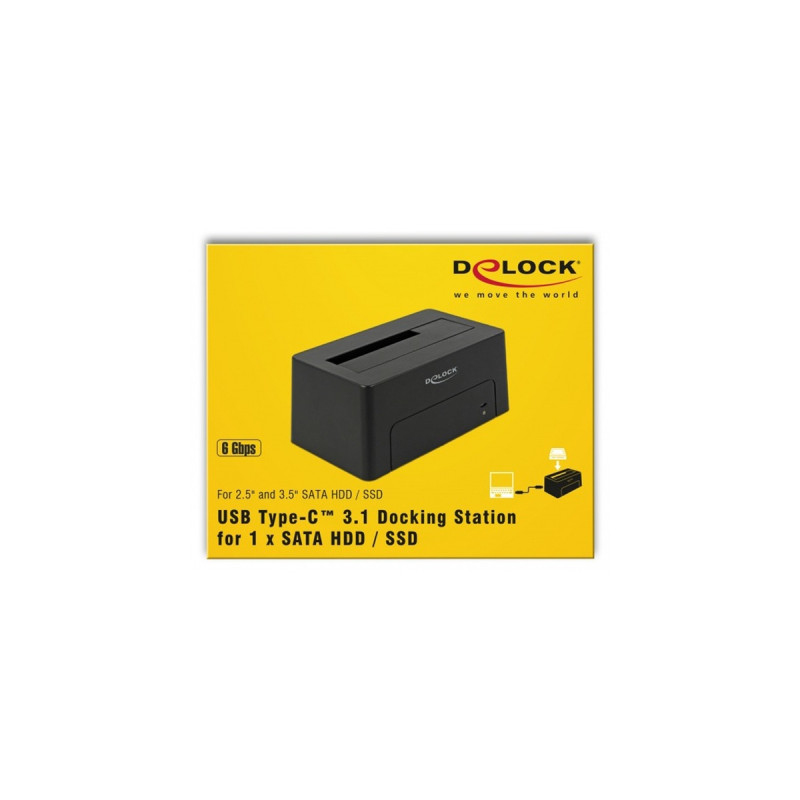 DeLOCK USB-C Dockingstation(schwarz, USB-C, HDD, SSD)