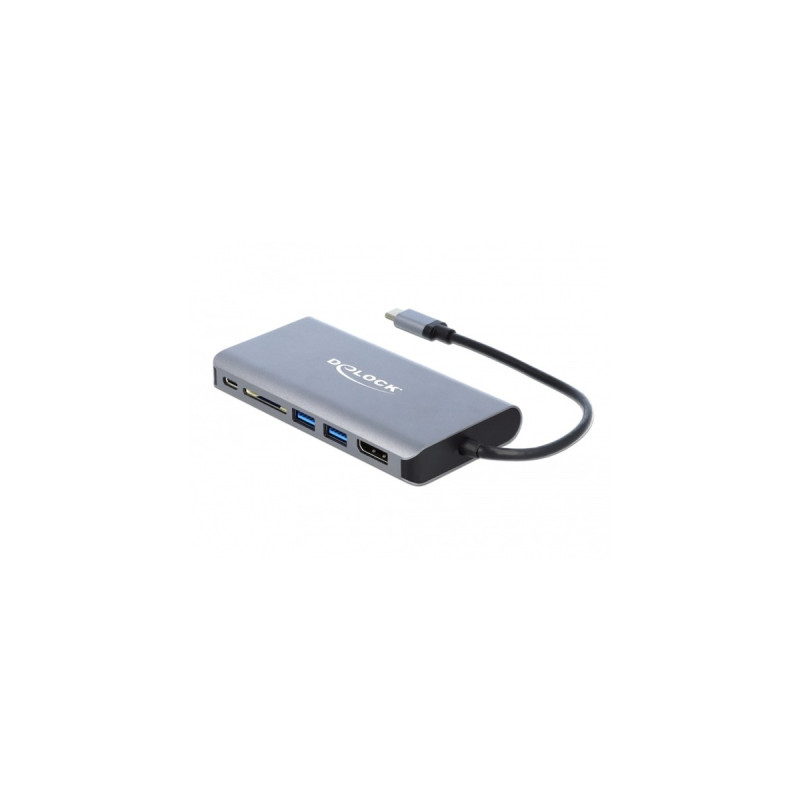 DeLOCK USB-C Dockingstation 4K(grau, HDMI, DisplayPort, USB-C)