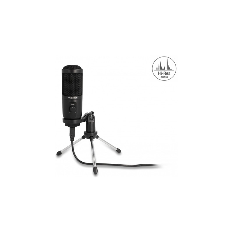 DeLOCK USB Kondensator Mikrofon(schwarz)