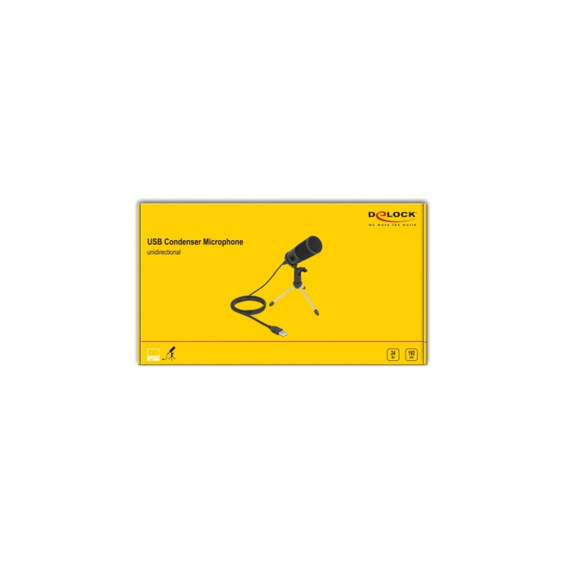 DeLOCK USB Kondensator Mikrofon(schwarz)