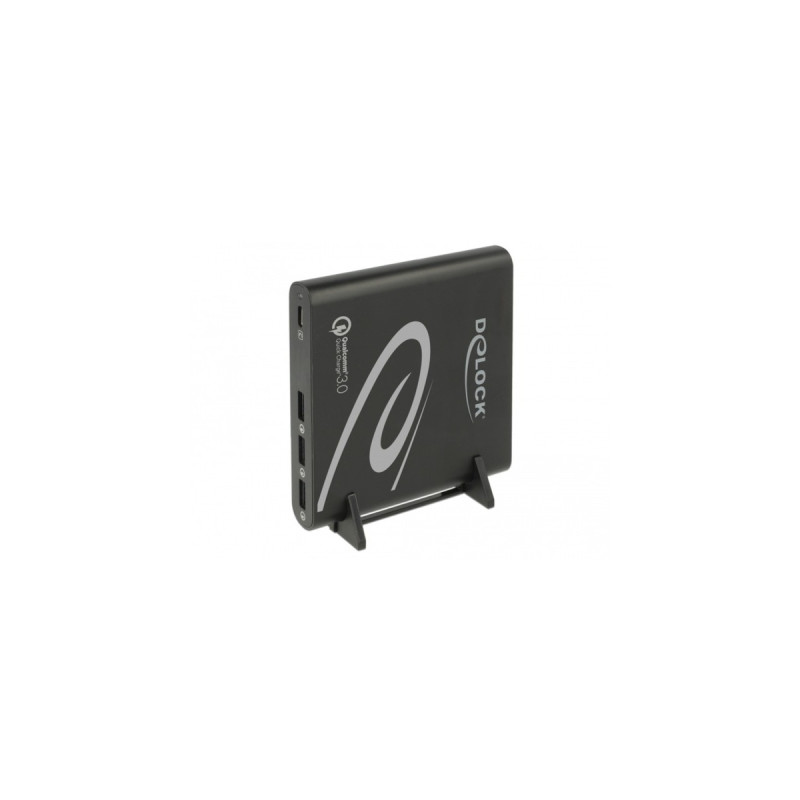 DeLOCK USB Ladegerät 1 x USB Type-C PD 85 W + 3 x USB Typ-A Qualcomm Quick Charge 3.0(schwarz)