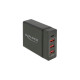 DeLOCK USB Ladegerät 1 x USB Type-C PD + 3 x USB Typ-A 60 W(schwarz)
