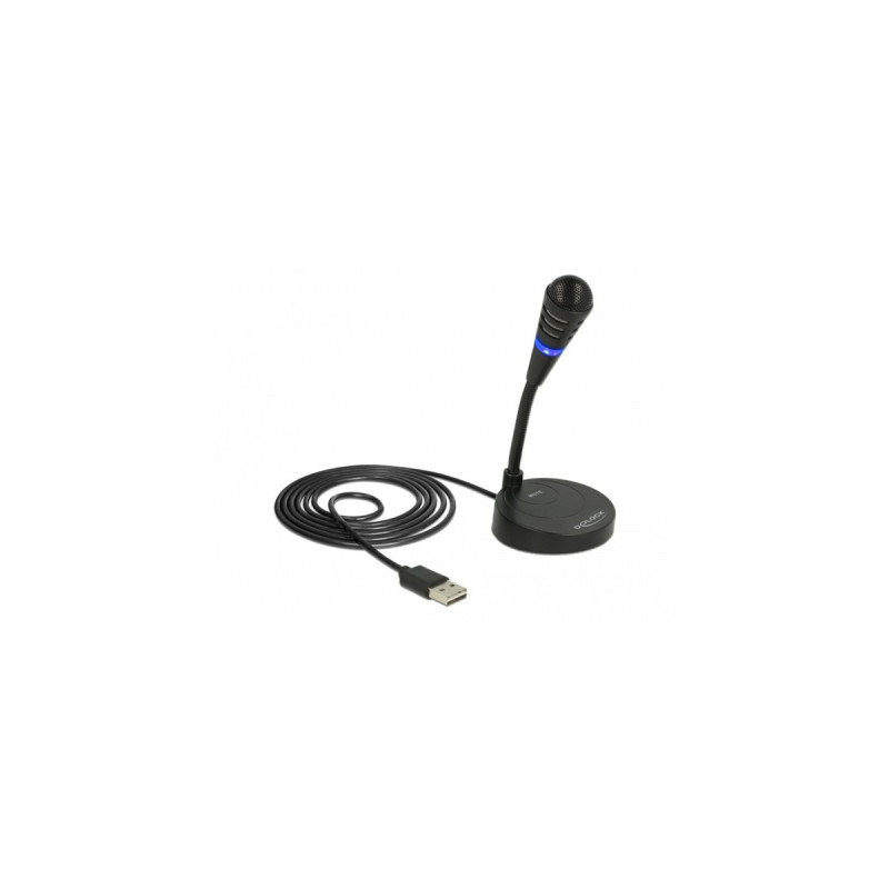 DeLOCK USB Mikrofon(schwarz, USB, Plug & Play)