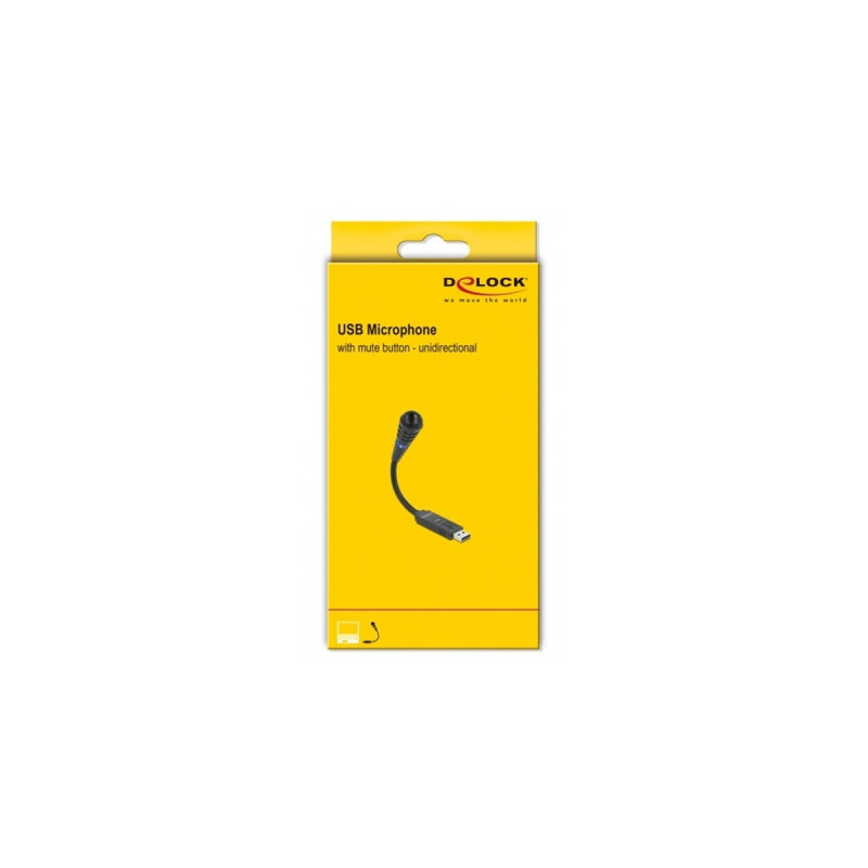 DeLOCK USB Schwanenhals Mikrofon(schwarz)