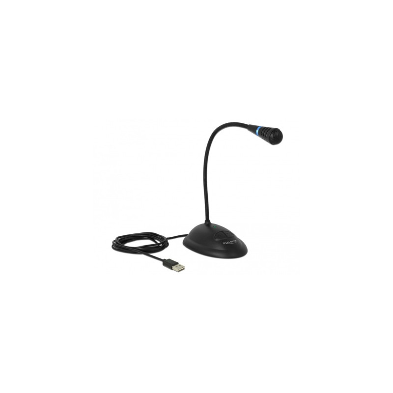 DeLOCK USB Schwanenhals Mikrofon(schwarz)