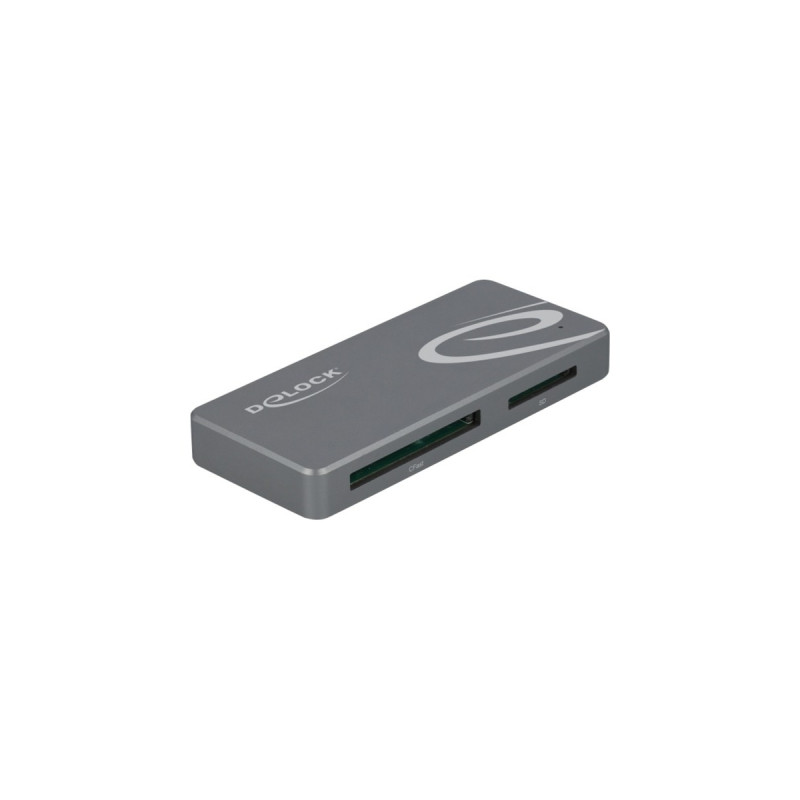 DeLOCK USB Type-C Card Reader, Kartenleser(grau, + USB Hub)