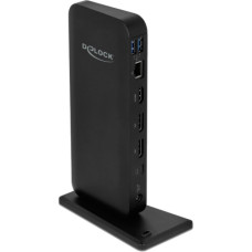 DeLOCK USB Type-C Dockingstation(schwarz, DisplayPort, HDMI, USB-C, USB-A)