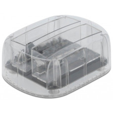 DeLOCK USB Type-C Dockingstation für 2 x SATA HDD / SSD(transparent)