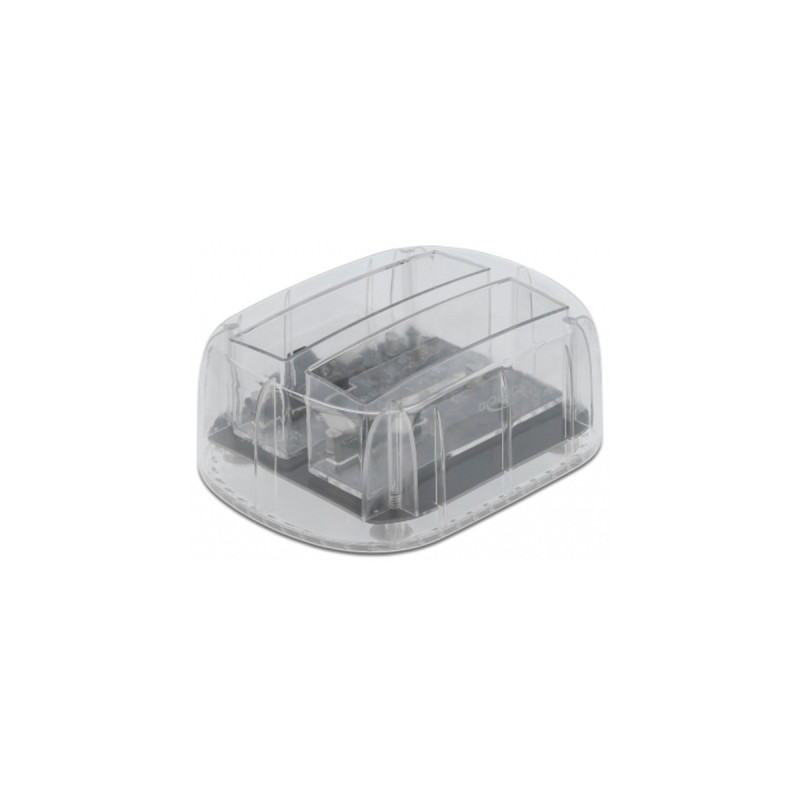 DeLOCK USB Type-C Dockingstation für 2 x SATA HDD / SSD(transparent)