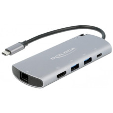 DeLOCK USB Type-C Dockingstation mit M.2 Slot(grau)
