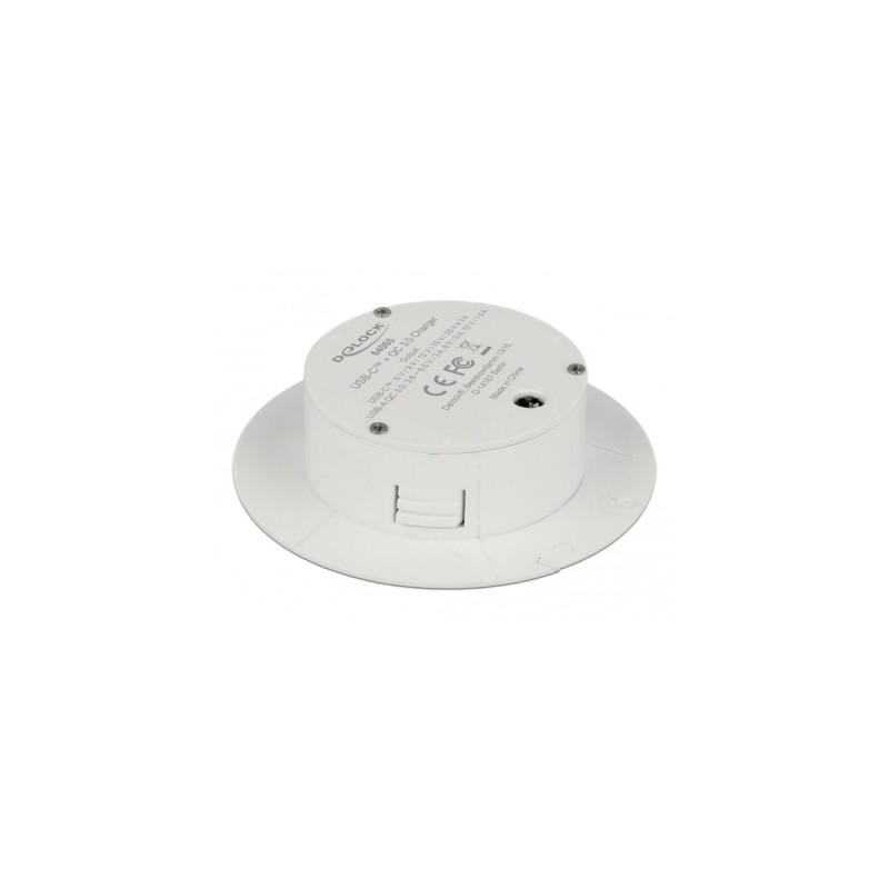 DeLOCK USB Type-C Ladegerät PD 85 W + Qualcomm Quick Charge 3.0 für Tischeinbau(weiß)