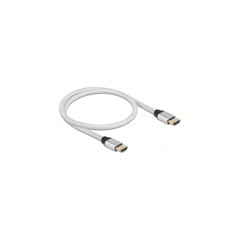 DeLOCK Ultra High Speed HDMI-Kabel 48 Gbps 8K 60Hz(silber, 50cm)