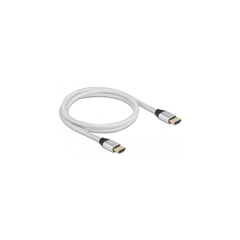 DeLOCK Ultra High Speed HDMI-Kabel 48 Gbps 8K 60Hz(silber, 1 Meter)