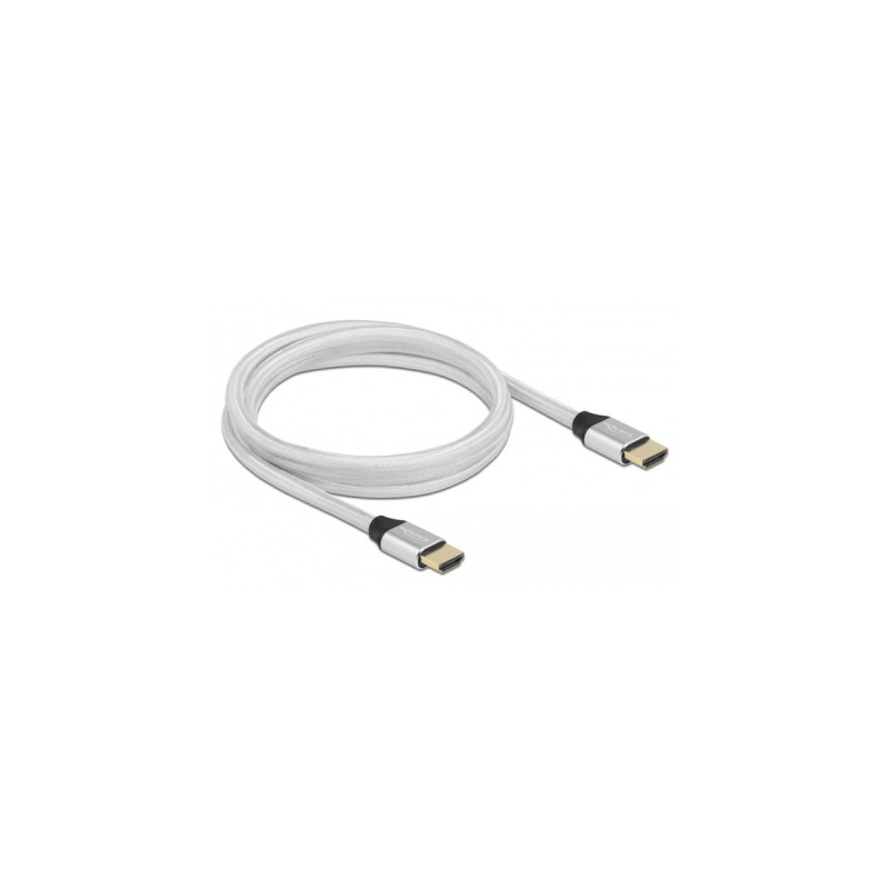 DeLOCK Ultra High Speed HDMI-Kabel 48 Gbps 8K 60Hz(silber, 2 Meter)
