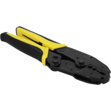 DeLOCK Universelle Koax Crimp-Zange, Crimpzange(schwarz/gelb, für 6 verschiedene Durchmesser)