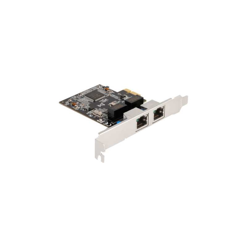 DeLOCKPCIE x1 auf 2x RJ45 Gbit, LAN-Adapter