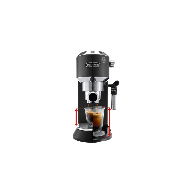 DeLonghi Dedica Style EC 685.BK, Espressomaschine(schwarz/silber (glänzend), Outlet)
