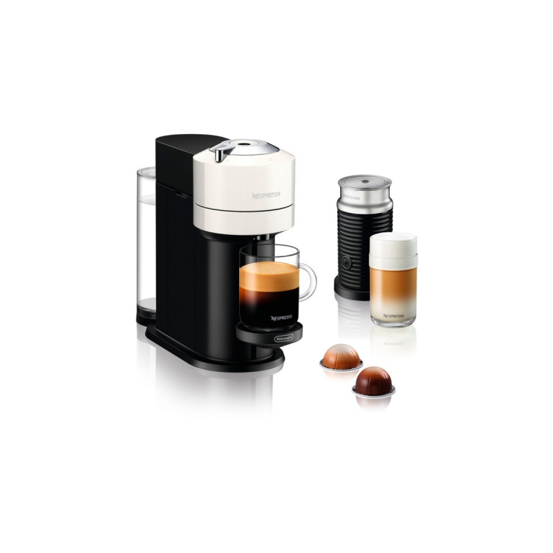 DeLonghi Nespresso Vertuo Next ENV 120.W, Kapselmaschine(weiß/schwarz)