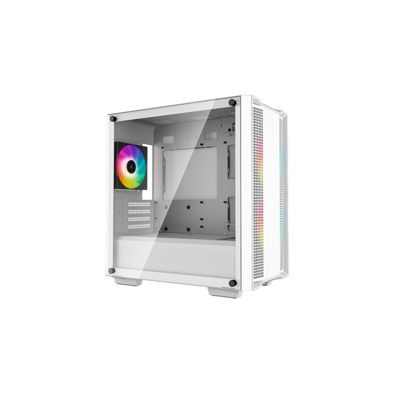 DeepCool CC360 WH ARGB, Tower-Gehäuse(weiß, Tempered Glass)
